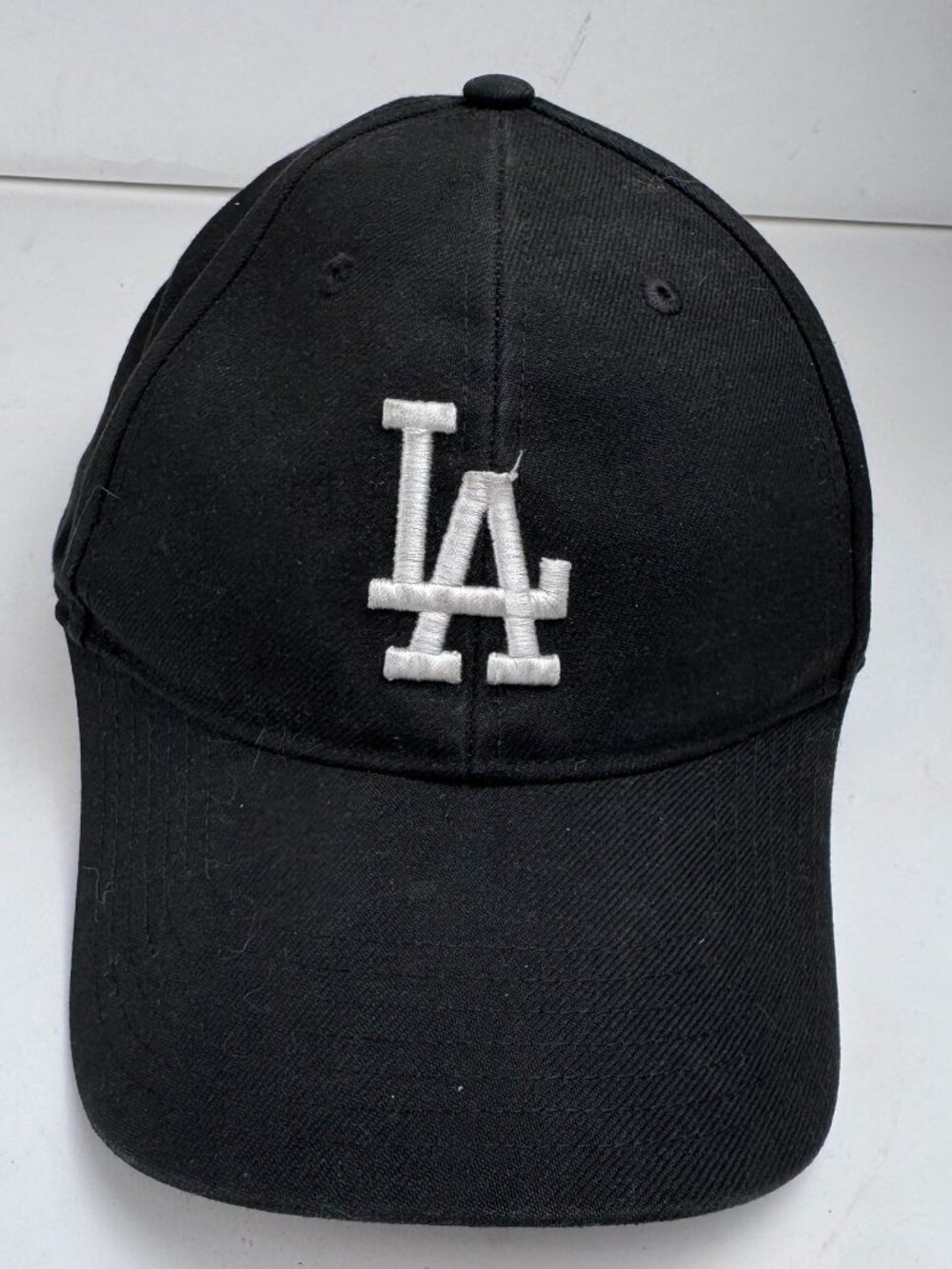 LA Dodgers 47 Brand Youth Hat Cap Black Strapback MLB Baseball Wool Blend Stain